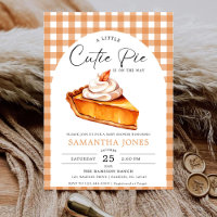 Chá de fraldas Gingham da Pequena Torta de Pumpkin