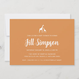 Convites Chá de fraldas Giraffe