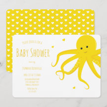 Chá de fraldas Horizontal Amarelo do Coração do Oc