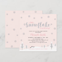 Chá de fraldas I da Garota Silver e Pink Winter Wo