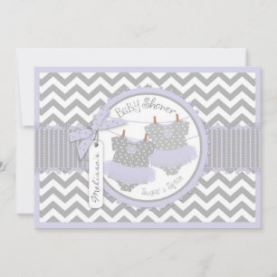 Convites Chá de fraldas Impressão de Garotas Gêmeas Tutu