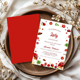 Convites Chá de fraldas inseto do Jardim Bonito