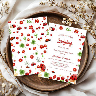 Convites Chá de fraldas inseto do Jardim Bonito