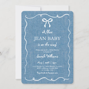 Convites Chá de fraldas Jean Baby Denim