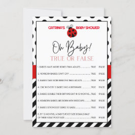 Convites Chá de fraldas Ladybug - Nome editável, 5x7