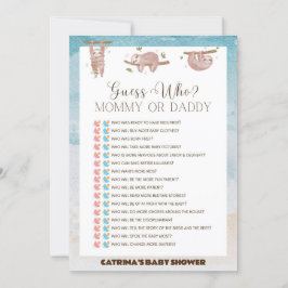 Convites Chá de fraldas Leve - Nome Editável, 5x7