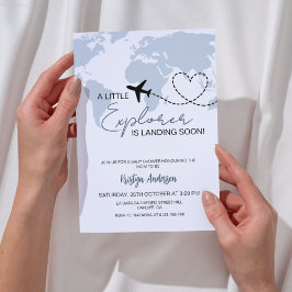 Convites Chá de fraldas Little Explorer Boy