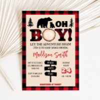 Chá de fraldas Lumberjack do Cub do Urso xadrez