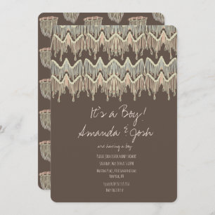 Convites Chá de fraldas Macrame Hanging Rustic Boho Rope Ar