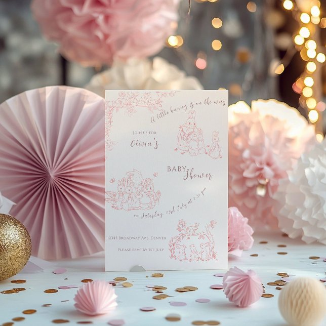 Convites Chá de fraldas-mãe de Peter Rabbit (Criador carregado)