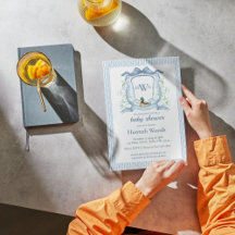 Chá de fraldas Mallard Duck Monograma Crest