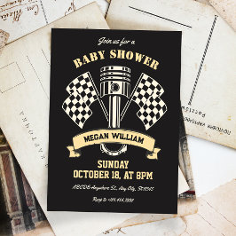 Convites Chá de fraldas mecânico de motocicletas