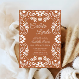 Convites Chá de fraldas mexicano Cielito Lindo Talavera