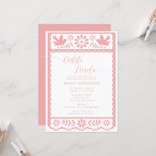 Convites Chá de fraldas mexicano Picado Cielito Lindo