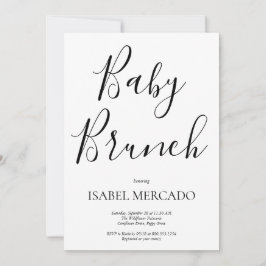 Convites Chá de fraldas minimalista Baby Brunch