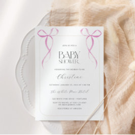 Convites Chá de fraldas Mínimo de Arco Rosa