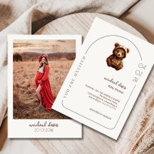 Chá de fraldas Mínimo de Foto do Urso de Foto Boni