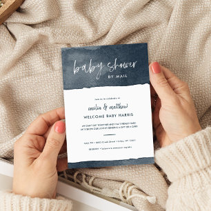 Convites Chá de fraldas Mínimo de Lava-Tinta por Correio