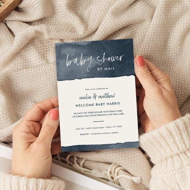 Convites Chá de fraldas Mínimo de Lava-Tinta por Correio (Criador carregado)