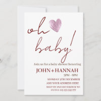 Chá de fraldas Mínimo Personalizado Oh Baby Co-ed