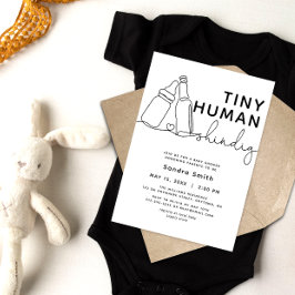 Convites Chá de fraldas Minúsculo de Shindig Humano Minimal