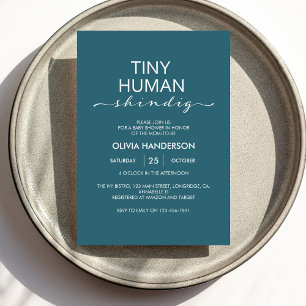 Convites Chá de fraldas Minúsculo de Shindig Humano Minimal