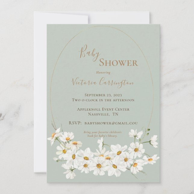 Convites Chá de fraldas modelo (Frente)