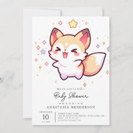 Convites Chá de fraldas Moderno da Fox