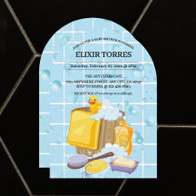 Chá de fraldas Moderno de Bolhas de Borracha Ducky