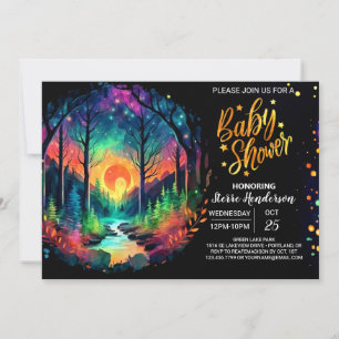 Convites Chá de fraldas Mystical Grove Encantado