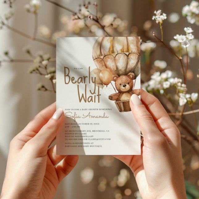 Convites Chá de fraldas Neutro De Bebês De Espera Rápida (Criador carregado)