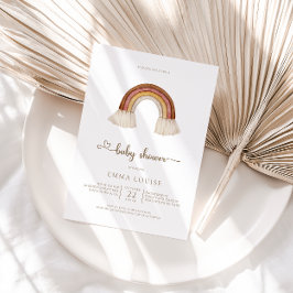 Convites Chá de fraldas neutro do arco-íris