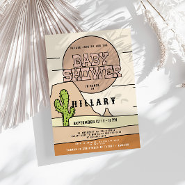 Convites Chá de fraldas Neutro do Gênero do Pastel do Cowbo