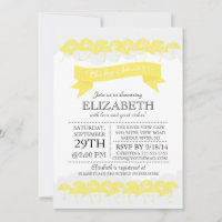 Chá de fraldas neutro guarda-chuva amarelo moderno