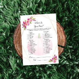 Convites Chá de fraldas O que há no seu jogo de bolsa