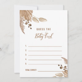 Convites Chá de fraldas Pampas acha que a Comida do bebê re