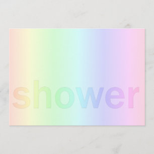 Convites Chá de fraldas Pastel Rainbow