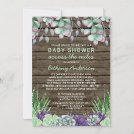 Convites Chá de fraldas pelos Suculentos Russos do Miles