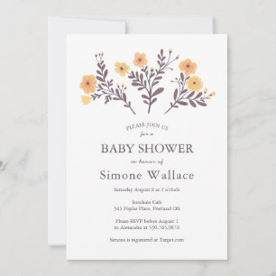 Convites Chá de fraldas PERSONALIZADO Hic do Dacil Florals 