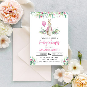 Convites Chá de fraldas Peter Rabbit