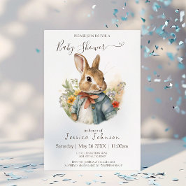 Convites Chá de fraldas Peter Rabbit