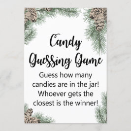 Convites Chá de fraldas Pinecone de inverno Tamanho 5x7"