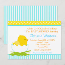 Chá de fraldas Pintinho de Menino Azul e Amarelo