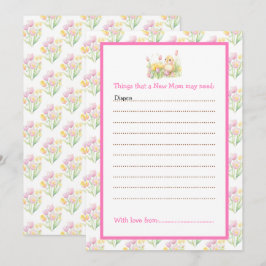 Convites Chá de fraldas Pintinho primavera