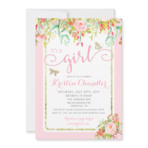 Chá de fraldas Polkadot do Jardim Floral da Garden