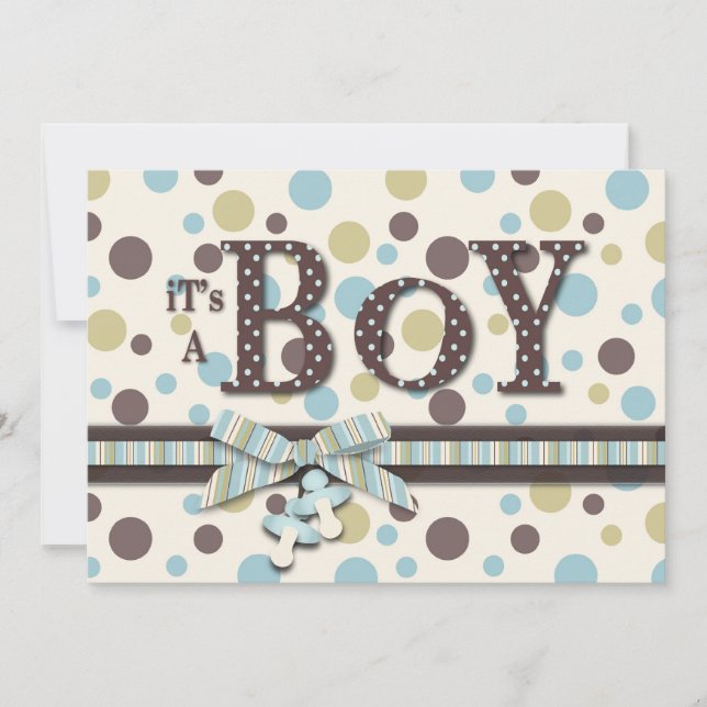 Convites Chá de fraldas ponto e Arco 3D (Frente)