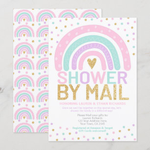 Convites Chá de fraldas por Mail Rainbow