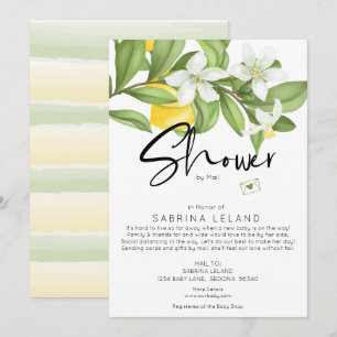 Convites Chá de fraldas por Mail Vintage Lemons e Blossomas