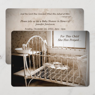 Convites Chá de fraldas, porque esta criança Prayed o