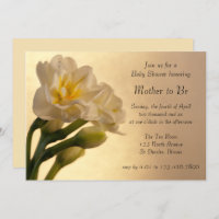 Chá de fraldas Primavera de Daffodils Duplos Branc